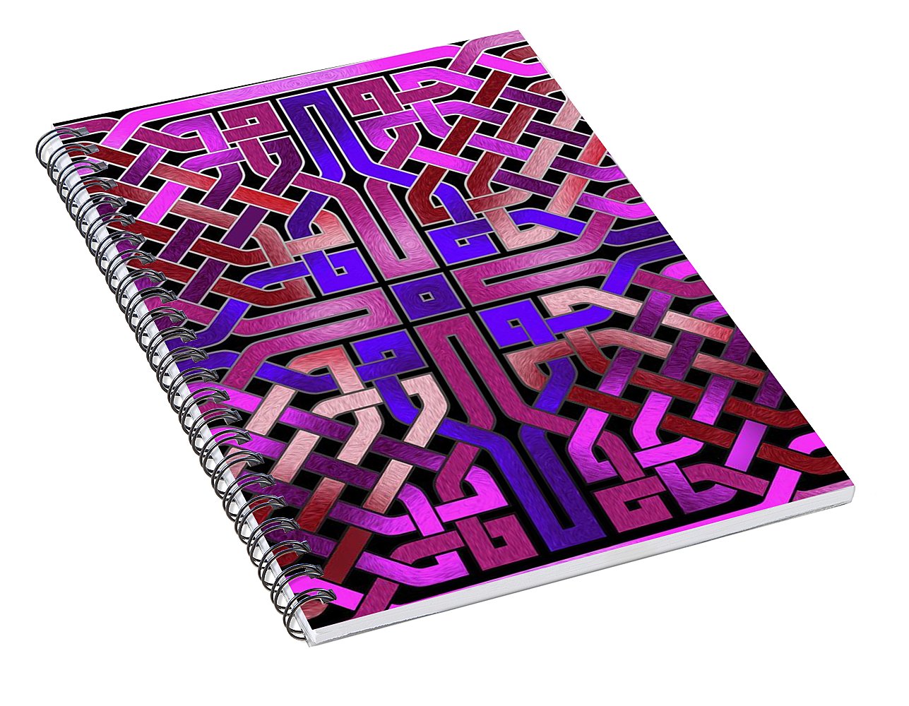 Pink Celtic Knot Square - Spiral Notebook