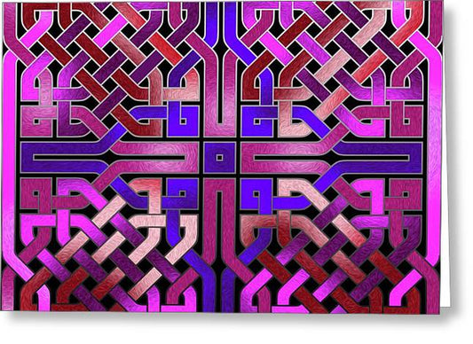 Pink Celtic Knot Square - Greeting Card