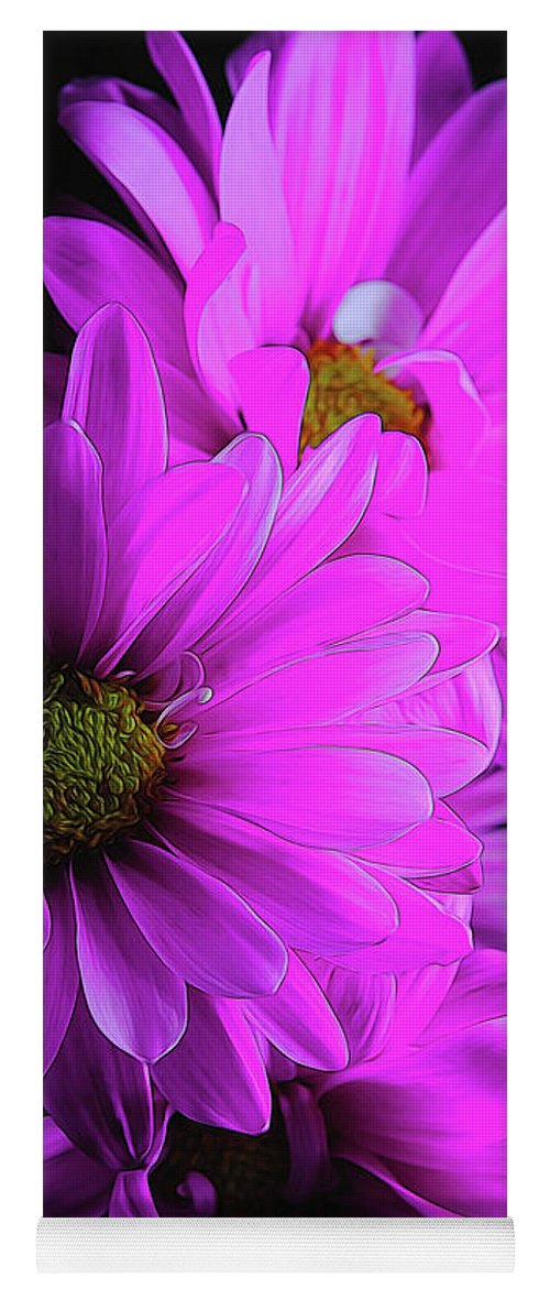 Pink Daisies - Yoga Mat