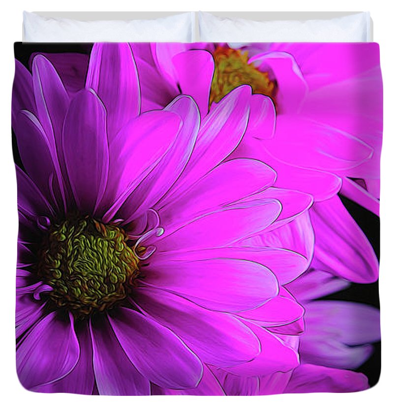 Pink Daisies - Duvet Cover