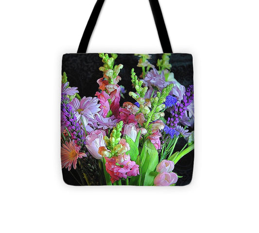 Pink Flower Bouquet - Tote Bag