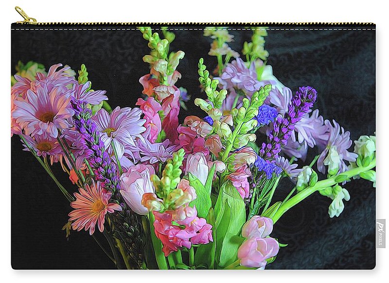 Pink Flower Bouquet - Carry-All Pouch