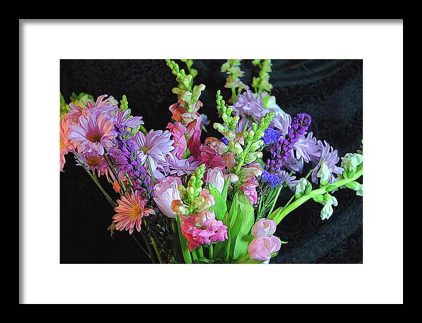 Pink Flower Bouquet - Framed Print
