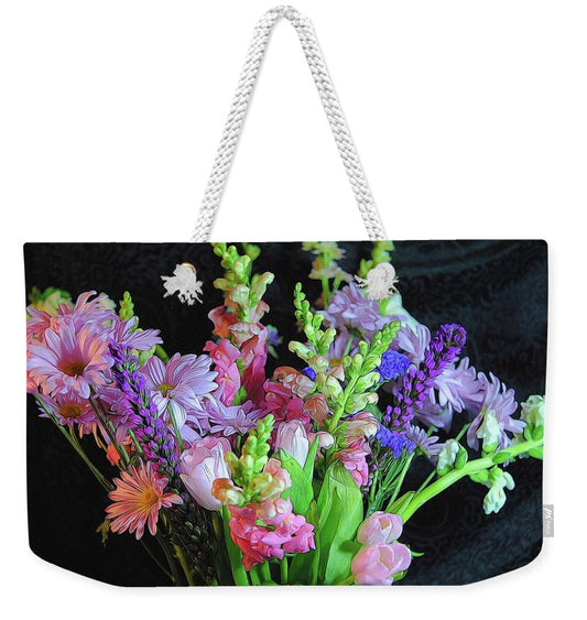 Pink Flower Bouquet - Weekender Tote Bag