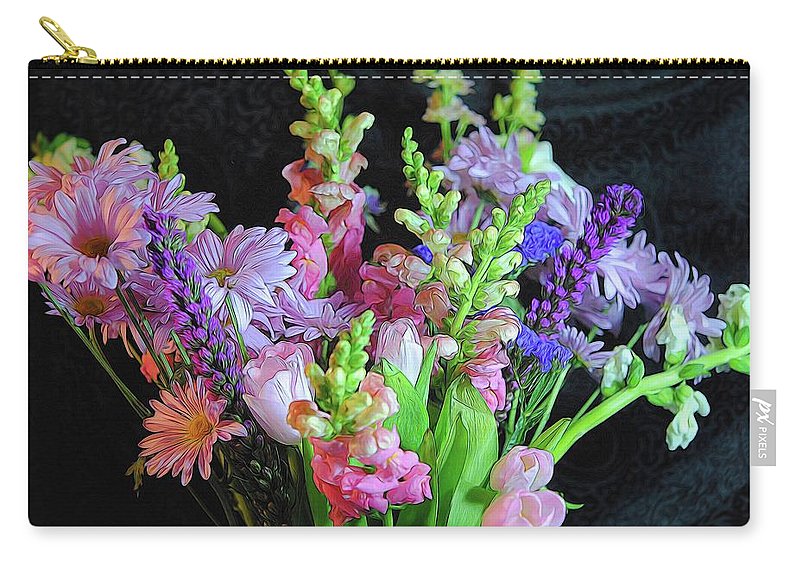Pink Flower Bouquet - Carry-All Pouch