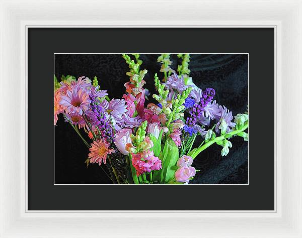 Pink Flower Bouquet - Framed Print