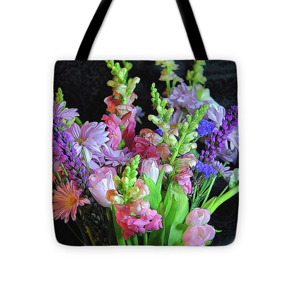 Pink Flower Bouquet - Tote Bag