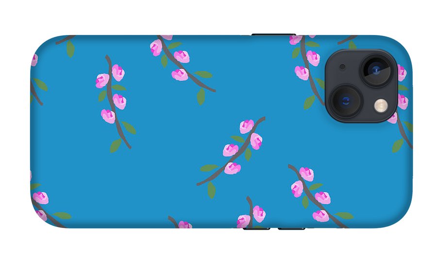 Pink Flower Branches Pattern - Phone Case