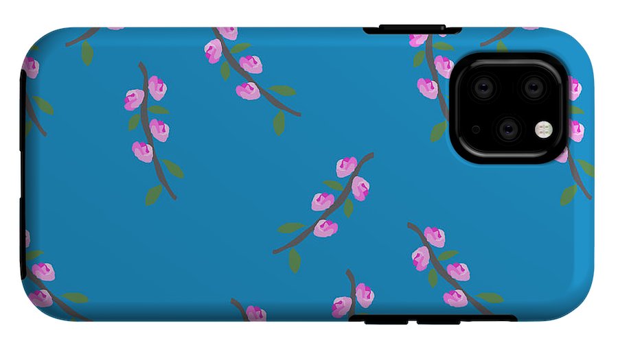 Pink Flower Branches Pattern - Phone Case