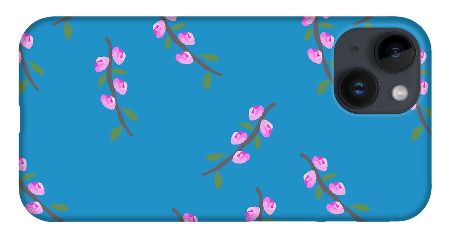 Pink Flower Branches Pattern - Phone Case