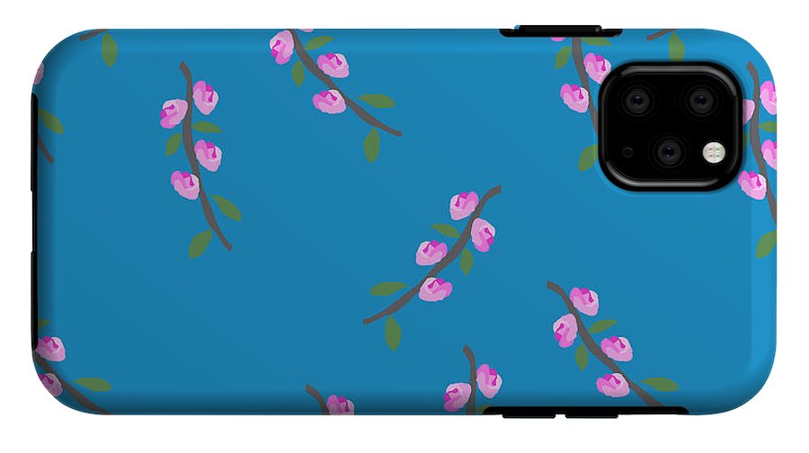 Pink Flower Branches Pattern - Phone Case