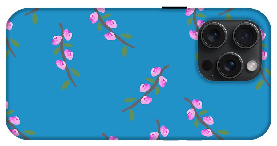 Pink Flower Branches Pattern - Phone Case