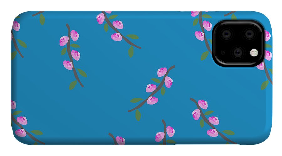 Pink Flower Branches Pattern - Phone Case