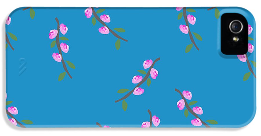 Pink Flower Branches Pattern - Phone Case