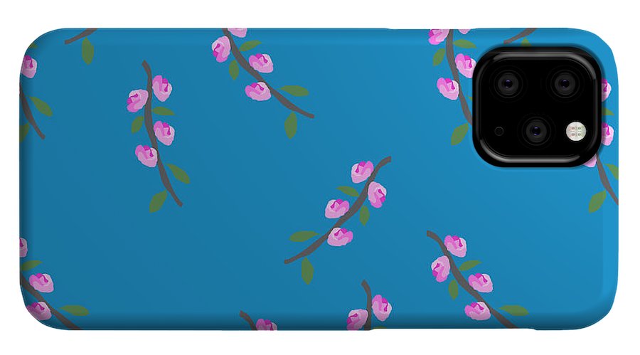 Pink Flower Branches Pattern - Phone Case