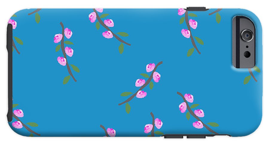 Pink Flower Branches Pattern - Phone Case