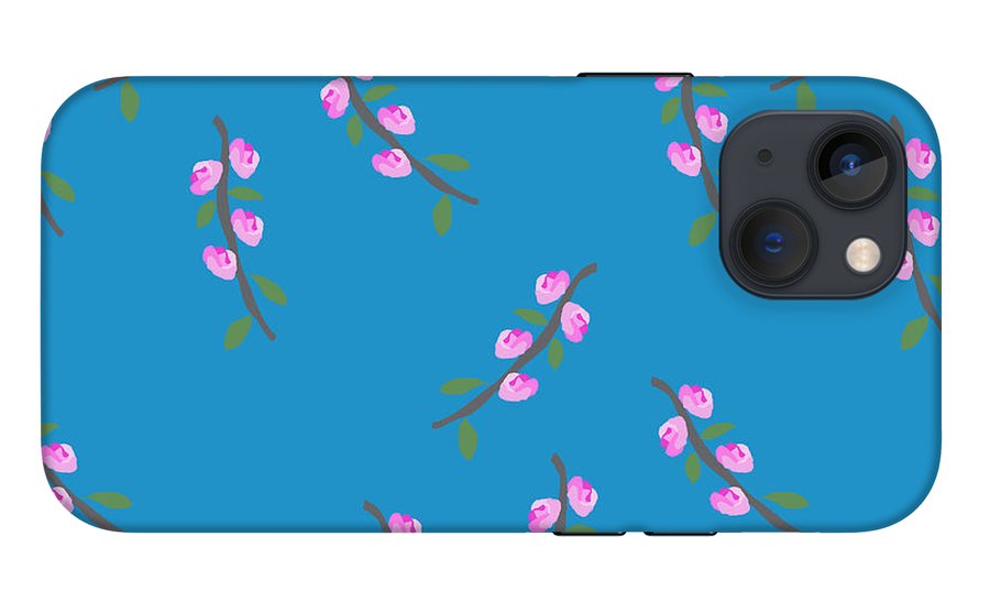 Pink Flower Branches Pattern - Phone Case