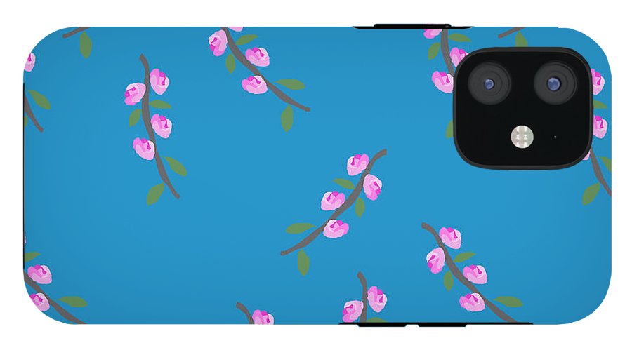 Pink Flower Branches Pattern - Phone Case