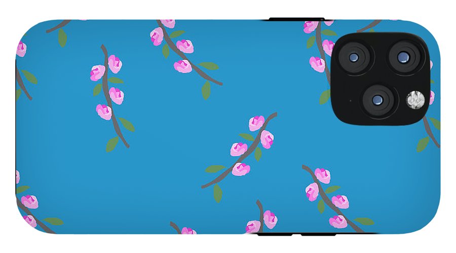 Pink Flower Branches Pattern - Phone Case