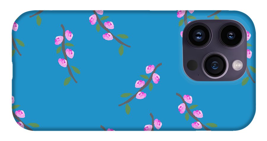 Pink Flower Branches Pattern - Phone Case