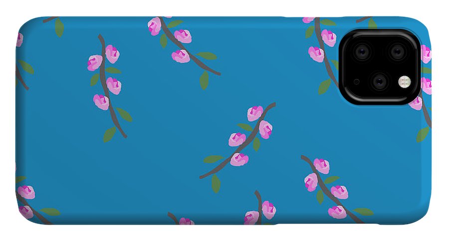 Pink Flower Branches Pattern - Phone Case