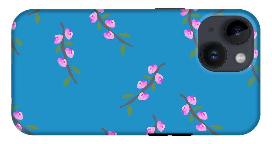 Pink Flower Branches Pattern - Phone Case