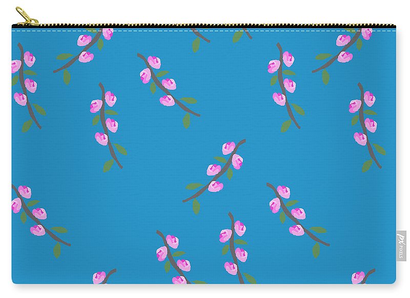 Pink Flower Branches Pattern - Carry-All Pouch