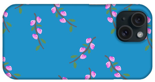 Pink Flower Branches Pattern - Phone Case