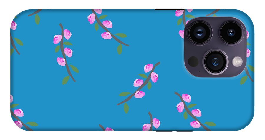 Pink Flower Branches Pattern - Phone Case