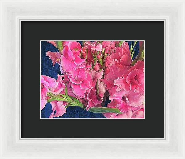 Pink Gladiolas - Framed Print