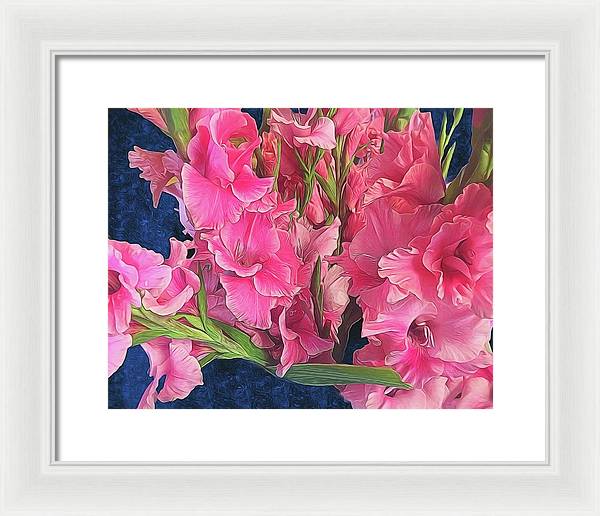 Pink Gladiolas - Framed Print