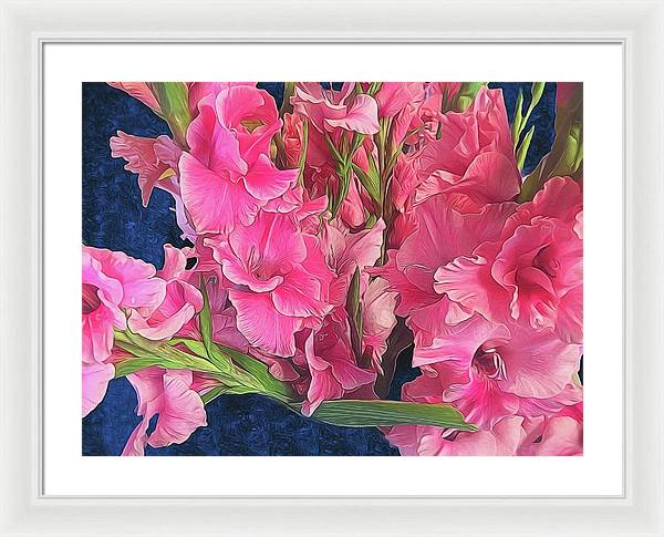 Pink Gladiolas - Framed Print