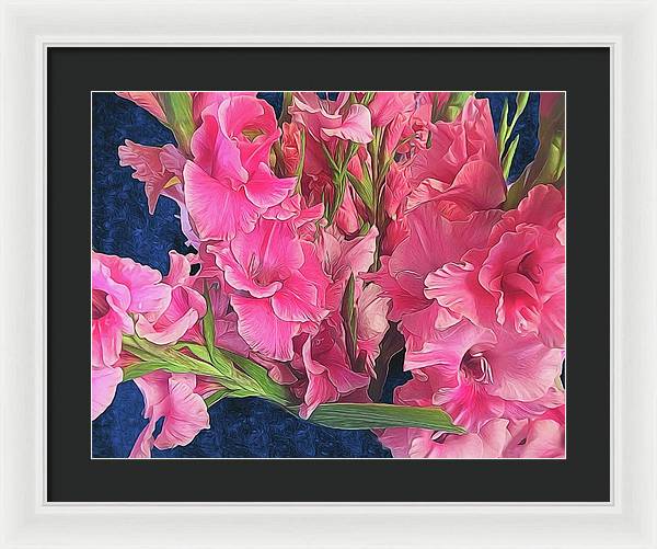 Pink Gladiolas - Framed Print