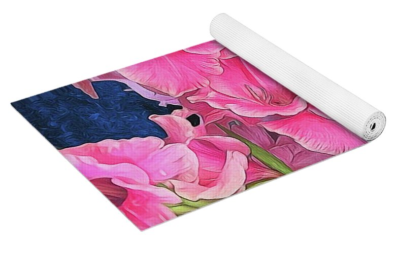 Pink Gladiolas - Yoga Mat