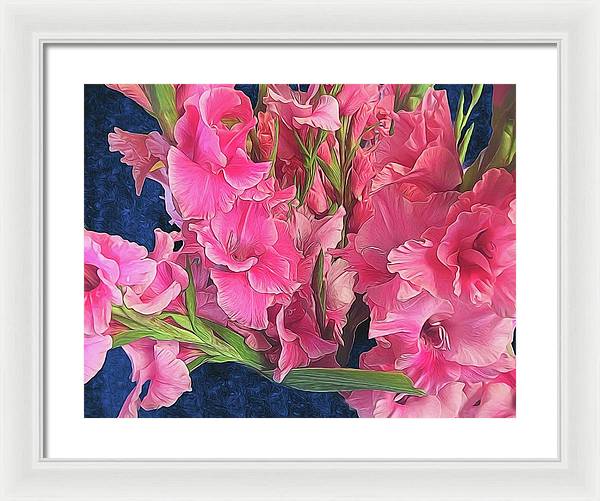 Pink Gladiolas - Framed Print