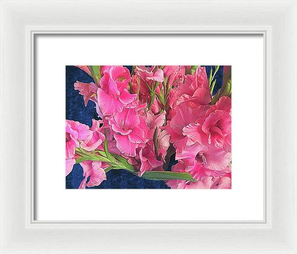 Pink Gladiolas - Framed Print