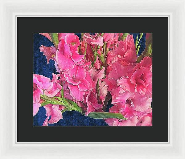 Pink Gladiolas - Framed Print