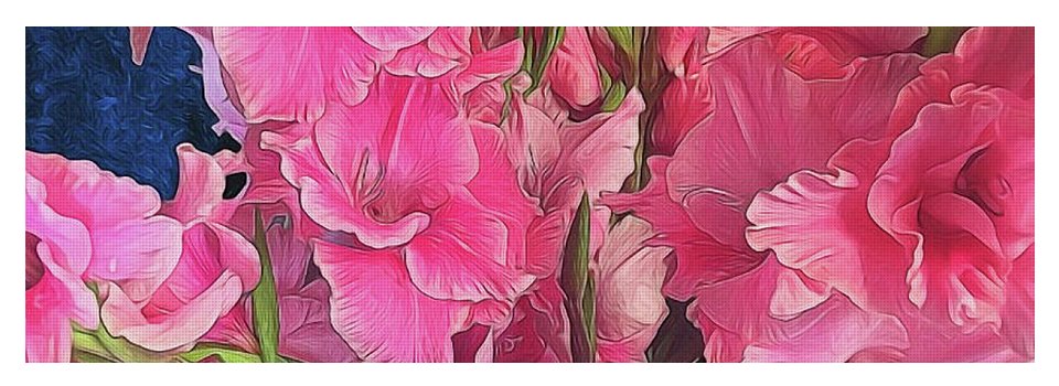 Pink Gladiolas - Yoga Mat