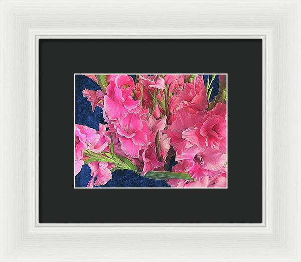 Pink Gladiolas - Framed Print