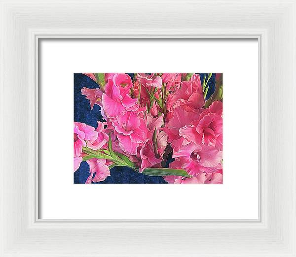 Pink Gladiolas - Framed Print