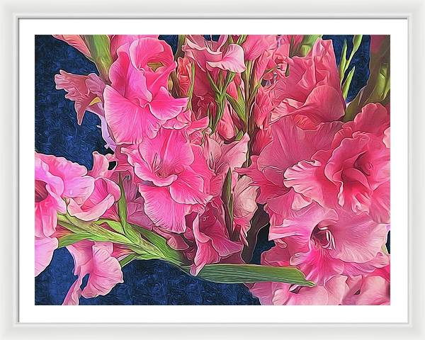 Pink Gladiolas - Framed Print