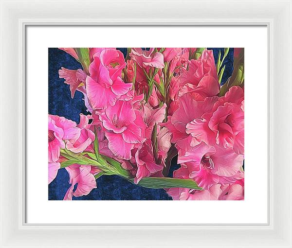 Pink Gladiolas - Framed Print