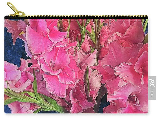 Pink Gladiolas - Carry-All Pouch