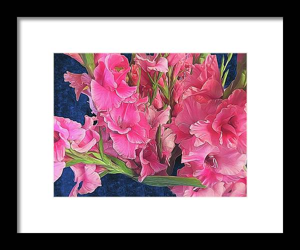 Pink Gladiolas - Framed Print