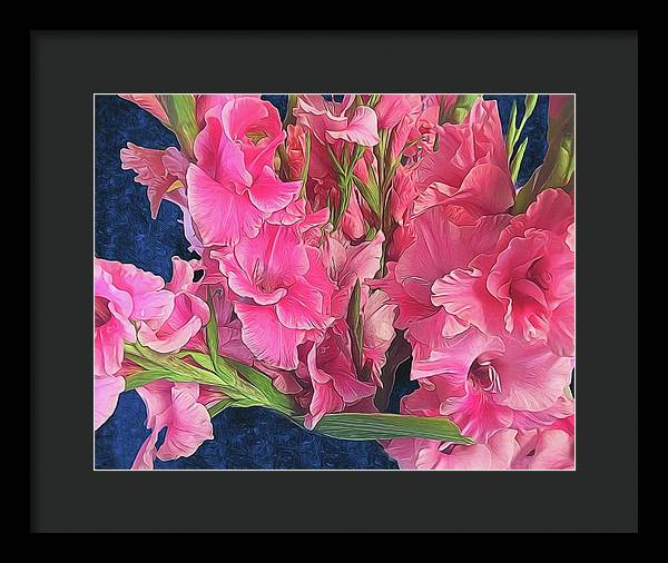 Pink Gladiolas - Framed Print