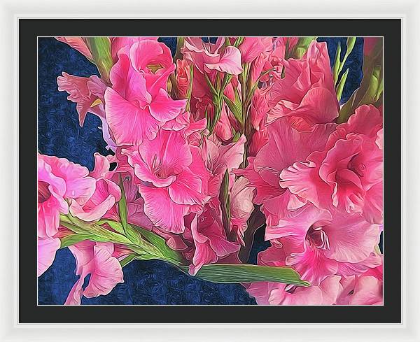 Pink Gladiolas - Framed Print