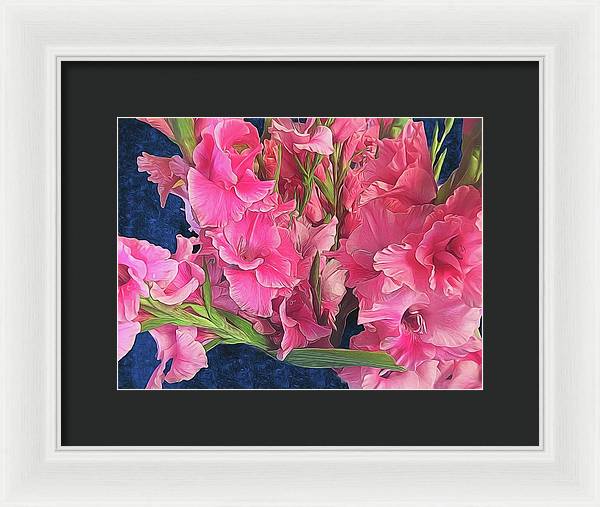 Pink Gladiolas - Framed Print