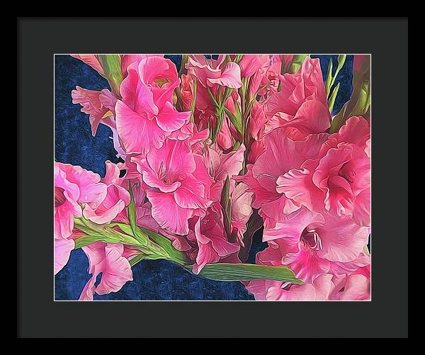 Pink Gladiolas - Framed Print