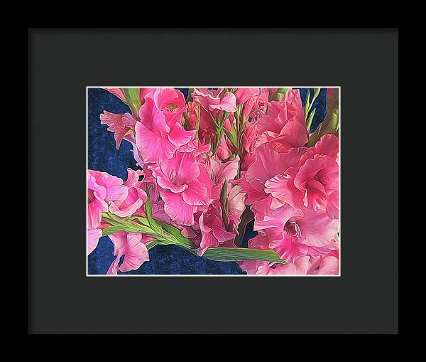 Pink Gladiolas - Framed Print