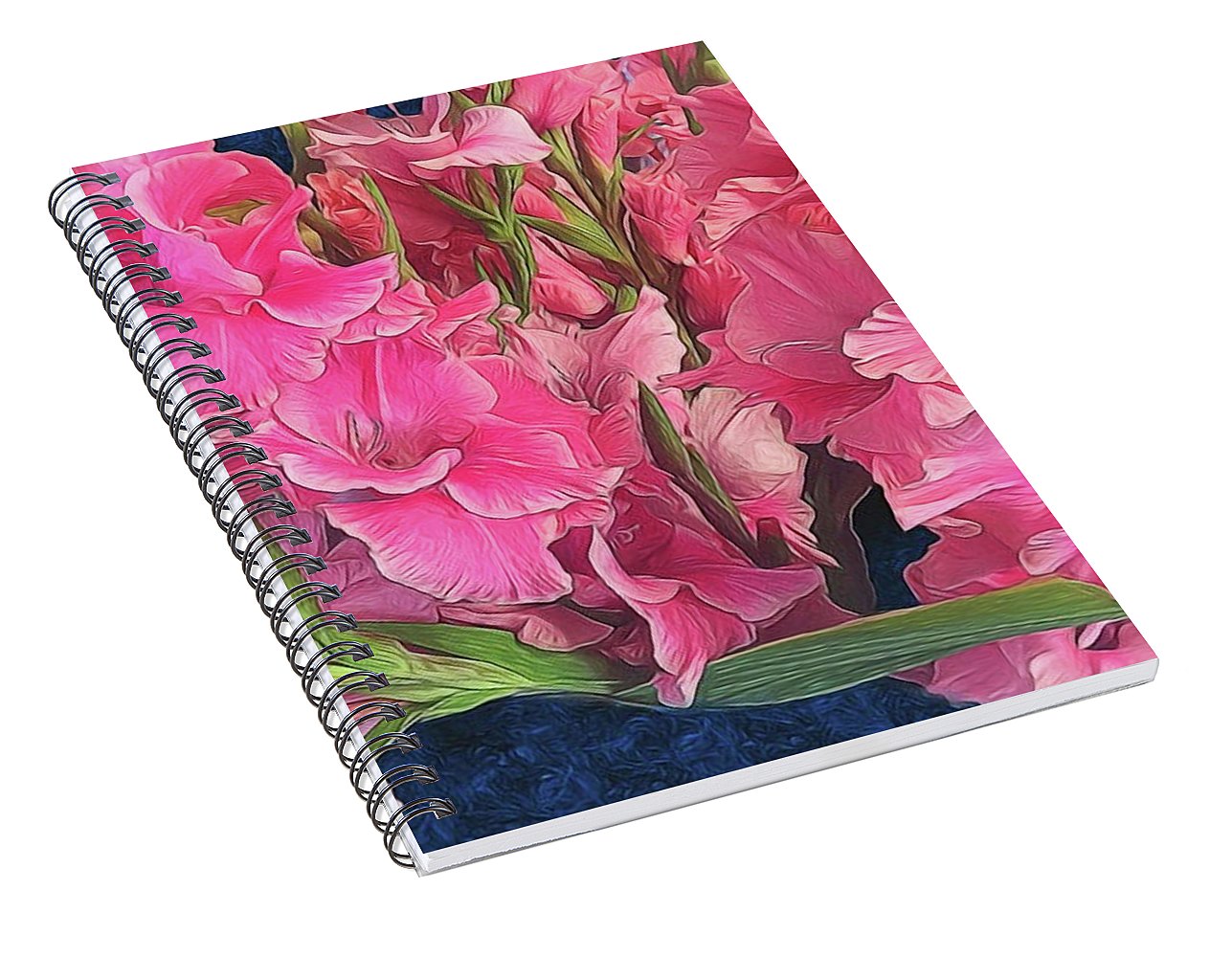 Pink Gladiolas - Spiral Notebook